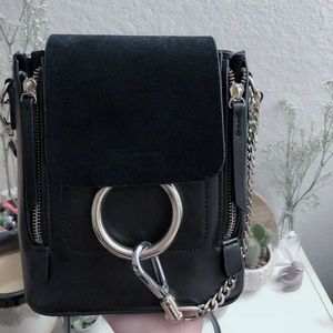 Mini leather backpack